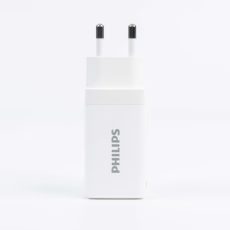 Philips หัวชาร์จ รุ่น PD65W อะแดปเตอร์ 3 พอร์ต ชาร์จไว PD QC 3.0 GaN - สี White