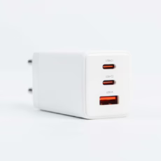 Philips หัวชาร์จ รุ่น PD65W อะแดปเตอร์ 3 พอร์ต ชาร์จไว PD QC 3.0 GaN - สี White