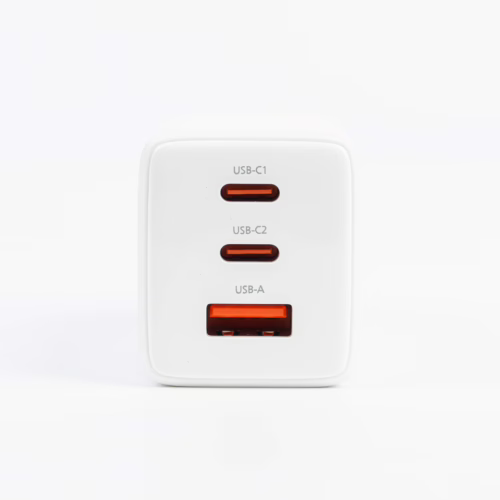 Philips หัวชาร์จ รุ่น PD65W อะแดปเตอร์ 3 พอร์ต ชาร์จไว PD QC 3.0 GaN - สี White