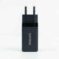 Philips หัวชาร์จ รุ่น PD65W อะแดปเตอร์ 3 พอร์ต ชาร์จไว PD QC 3.0 GaN - สี Black