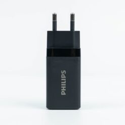 Philips หัวชาร์จ รุ่น PD65W อะแดปเตอร์ 3 พอร์ต ชาร์จไว PD QC 3.0 GaN - สี Black