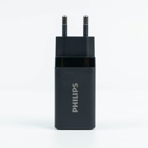 Philips หัวชาร์จ รุ่น PD65W อะแดปเตอร์ 3 พอร์ต ชาร์จไว PD QC 3.0 GaN - สี Black - Image 7