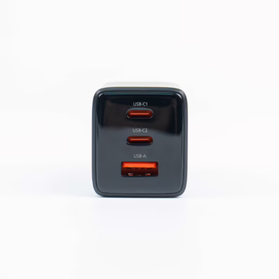 Philips หัวชาร์จ รุ่น PD65W อะแดปเตอร์ 3 พอร์ต ชาร์จไว PD QC 3.0 GaN - สี Black