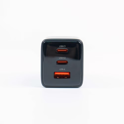 Philips หัวชาร์จ รุ่น PD65W อะแดปเตอร์ 3 พอร์ต ชาร์จไว PD QC 3.0 GaN - สี Black