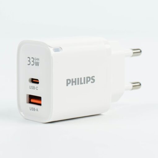 Philips หัวชาร์จ รุ่น PD33W อะแดปเตอร์ 2 พอร์ต GaN - สี White - Image 6
