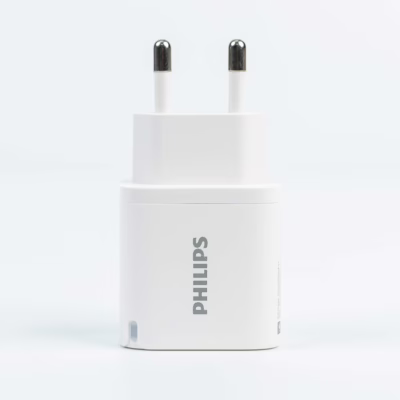 Philips หัวชาร์จ รุ่น PD33W อะแดปเตอร์ 2 พอร์ต GaN - สี White