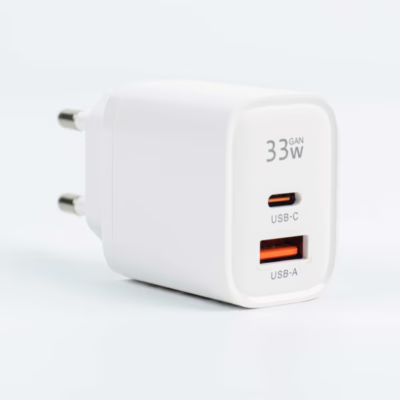 Philips หัวชาร์จ รุ่น PD33W อะแดปเตอร์ 2 พอร์ต GaN - สี White