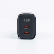 Philips หัวชาร์จ รุ่น PD45W อะแดปเตอร์ 2 พอร์ต GaN - สี Black