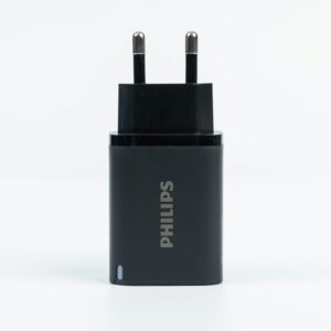 Philips หัวชาร์จ รุ่น PD45W อะแดปเตอร์ 2 พอร์ต GaN - สี Black