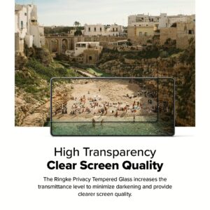 Ringke รุ่น Easy Slide Privacy Tempered Glass - ฟิล์มกระจก Galaxy S25 Ultra (ฟิล์ม 2 แผ่น พร้อมอุปกรณ์ติดตั้ง)