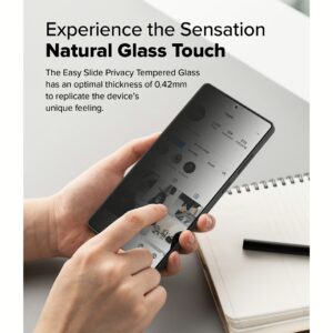 Ringke รุ่น Easy Slide Privacy Tempered Glass - ฟิล์มกระจก Galaxy S25 Ultra (ฟิล์ม 2 แผ่น พร้อมอุปกรณ์ติดตั้ง)