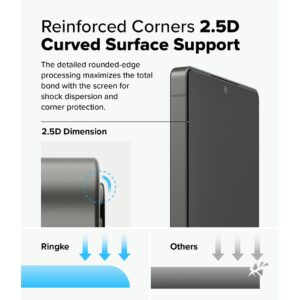 Ringke รุ่น Easy Slide Privacy Tempered Glass - ฟิล์มกระจก Galaxy S25 Ultra (ฟิล์ม 2 แผ่น พร้อมอุปกรณ์ติดตั้ง)