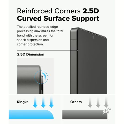 Ringke รุ่น Easy Slide Privacy Tempered Glass - ฟิล์มกระจก Galaxy S25 Ultra (ฟิล์ม 2 แผ่น พร้อมอุปกรณ์ติดตั้ง) - Image 12
