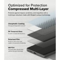 Ringke รุ่น Easy Slide Privacy Tempered Glass - ฟิล์มกระจก Galaxy S25 Ultra (ฟิล์ม 2 แผ่น พร้อมอุปกรณ์ติดตั้ง)
