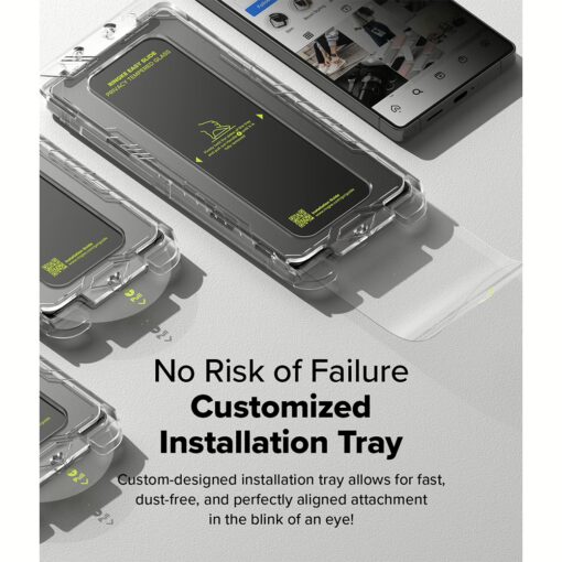 Ringke รุ่น Easy Slide Privacy Tempered Glass - ฟิล์มกระจก Galaxy S25 Ultra (ฟิล์ม 2 แผ่น พร้อมอุปกรณ์ติดตั้ง) - Image 5
