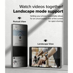 Ringke รุ่น Easy Slide Privacy Tempered Glass - ฟิล์มกระจก Galaxy S25 Ultra (ฟิล์ม 2 แผ่น พร้อมอุปกรณ์ติดตั้ง)