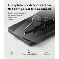 Ringke รุ่น Easy Slide Privacy Tempered Glass - ฟิล์มกระจก Galaxy S25 Ultra (ฟิล์ม 2 แผ่น พร้อมอุปกรณ์ติดตั้ง)