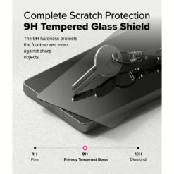 Ringke รุ่น Easy Slide Privacy Tempered Glass - ฟิล์มกระจก Galaxy S25 Ultra (ฟิล์ม 2 แผ่น พร้อมอุปกรณ์ติดตั้ง)