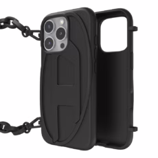 Diesel รุ่น Oval D Chain - เคส iPhone 16 Pro - สี Black