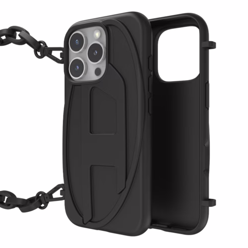 Diesel รุ่น Oval D Chain - เคส iPhone 16 Pro - สี Black