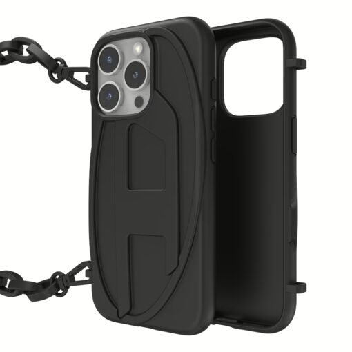 Diesel รุ่น Oval D Chain - เคส iPhone 16 Pro - สี Black - Image 2
