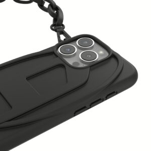 Diesel รุ่น Oval D Chain - เคส iPhone 16 Pro - สี Black