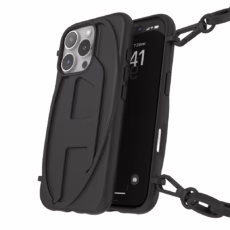 Diesel รุ่น Oval D Chain - เคส iPhone 16 Pro - สี Black