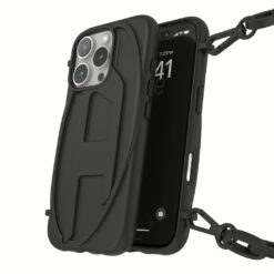 Diesel รุ่น Oval D Chain - เคส iPhone 16 Pro - สี Black