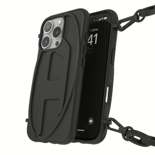 Diesel รุ่น Oval D Chain - เคส iPhone 16 Pro - สี Black - Image 5