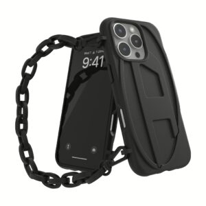 Diesel รุ่น Oval D Chain - เคส iPhone 16 Pro - สี Black