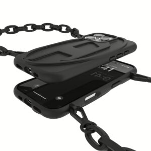Diesel รุ่น Oval D Chain - เคส iPhone 16 Pro - สี Black