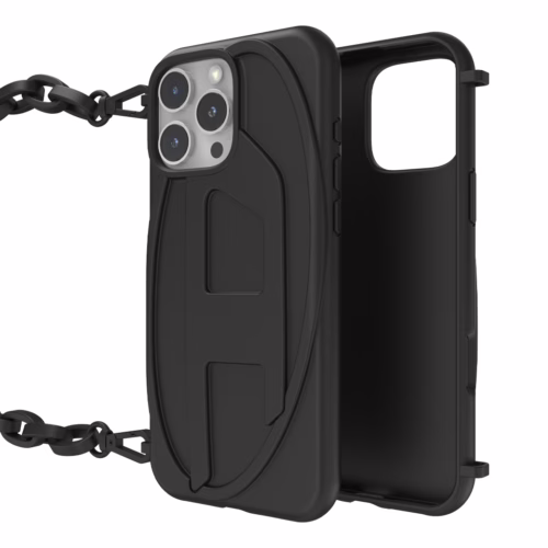 Diesel รุ่น Oval D Chain - เคส iPhone 16 Pro Max - สี Black