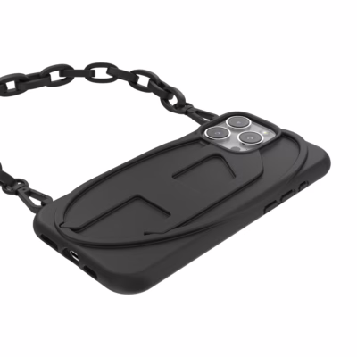 Diesel รุ่น Oval D Chain - เคส iPhone 16 Pro Max - สี Black