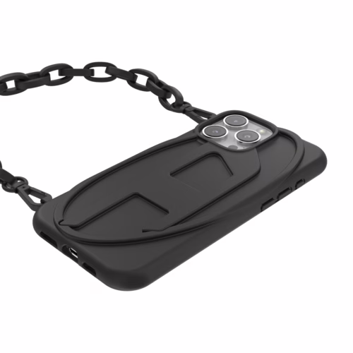 Diesel รุ่น Oval D Chain - เคส iPhone 16 Pro Max - สี Black
