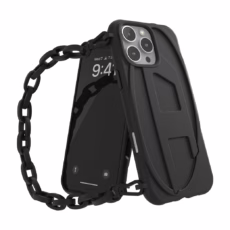 Diesel รุ่น Oval D Chain - เคส iPhone 16 Pro Max - สี Black