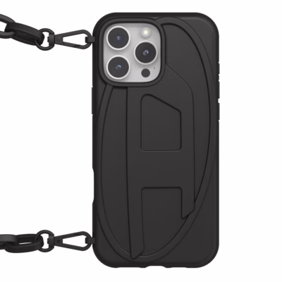 Diesel รุ่น Oval D Chain - เคส iPhone 16 Pro Max - สี Black