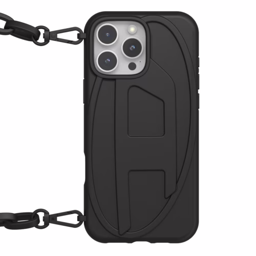 Diesel รุ่น Oval D Chain - เคส iPhone 16 Pro Max - สี Black