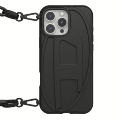 Diesel รุ่น Oval D Chain - เคส iPhone 16 Pro Max - สี Black