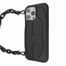 Diesel รุ่น Oval D Chain - เคส iPhone 16 Pro Max - สี Black