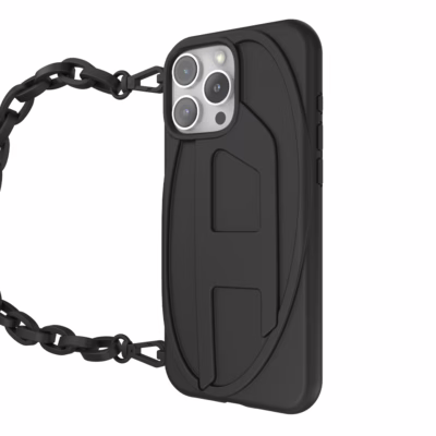 Diesel รุ่น Oval D Chain - เคส iPhone 16 Pro Max - สี Black