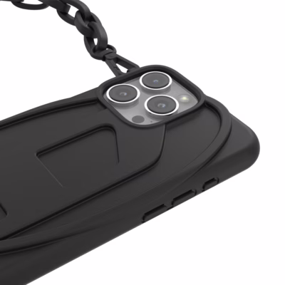 Diesel รุ่น Oval D Chain - เคส iPhone 16 Pro Max - สี Black