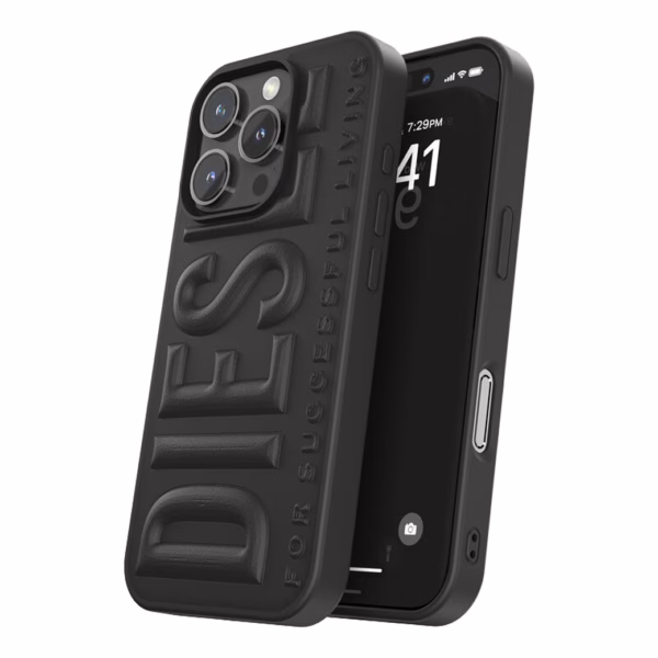 Diesel รุ่น 3D Biscotto - เคส iPhone 16 Pro Max - สี Black