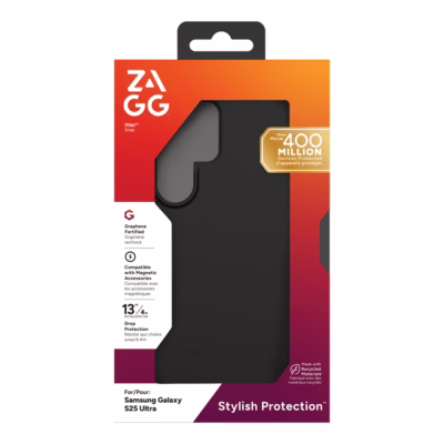 Zagg รุ่น Milan Snap (Opaque) - เคส Galaxy S25 Ultra - สี Black