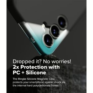 Ringke รุ่น Silicone Magnetic - เคส Galaxy S25 - สี Black