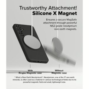 Ringke รุ่น Silicone Magnetic - เคส Galaxy S25 - สี Black