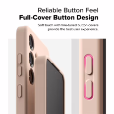 Ringke รุ่น Silicone Magnetic - เคส Galaxy S25 - สี Pink Sand