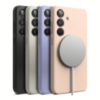 Ringke รุ่น Silicone Magnetic - เคส Galaxy S25 - สี Pink Sand