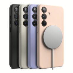 Ringke รุ่น Silicone Magnetic - เคส Galaxy S25 - สี Pink Sand