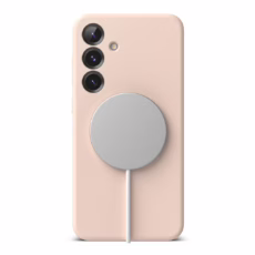 Ringke รุ่น Silicone Magnetic - เคส Galaxy S25 - สี Pink Sand