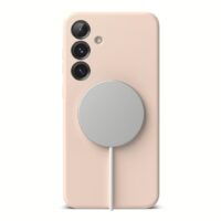 Ringke รุ่น Silicone Magnetic - เคส Galaxy S25 - สี Pink Sand